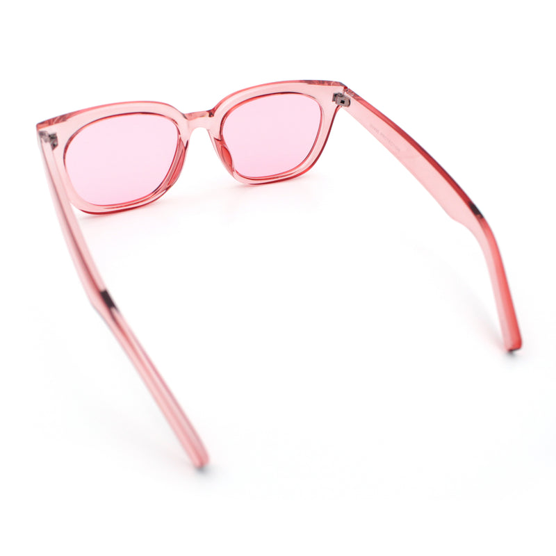 Feminine Simple Clean Minimal Plastic Horn Rim Retro Fashion Sunglasses