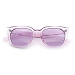 Feminine Simple Clean Minimal Plastic Horn Rim Retro Fashion Sunglasses