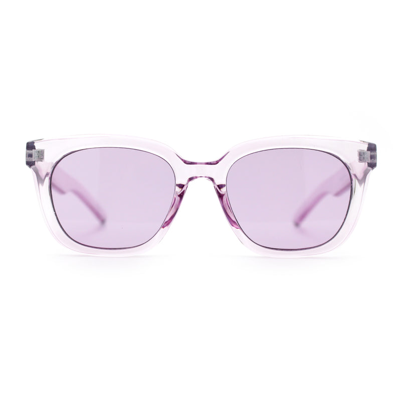 Feminine Simple Clean Minimal Plastic Horn Rim Retro Fashion Sunglasses