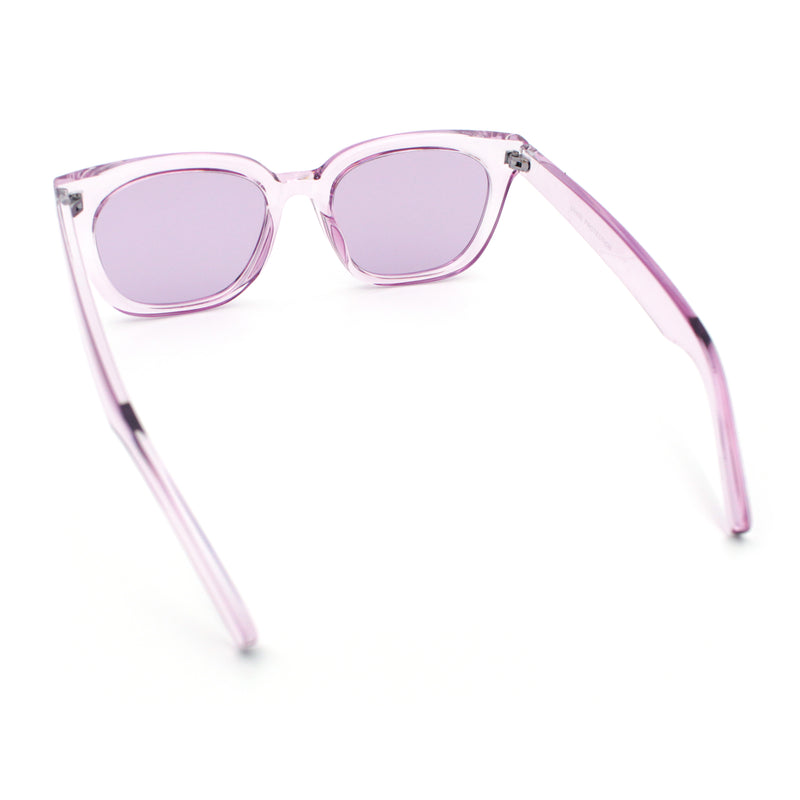 Feminine Simple Clean Minimal Plastic Horn Rim Retro Fashion Sunglasses