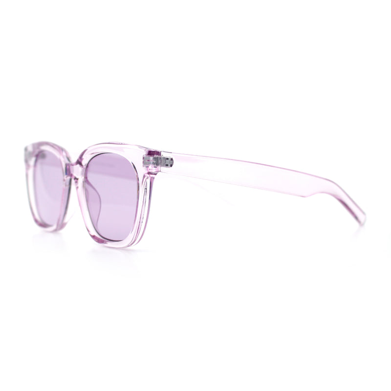 Feminine Simple Clean Minimal Plastic Horn Rim Retro Fashion Sunglasses