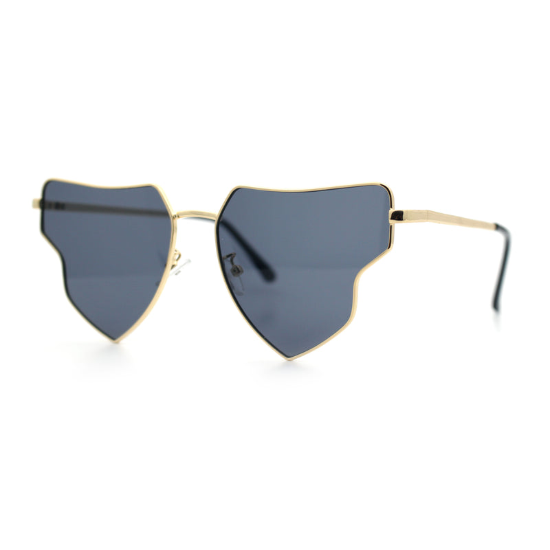 Womens Retro Hippie Hipster Metal Rim Butterfly Shape Sunglasses