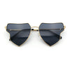 Womens Retro Hippie Hipster Metal Rim Butterfly Shape Sunglasses