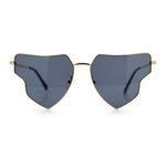 Womens Retro Hippie Hipster Metal Rim Butterfly Shape Sunglasses