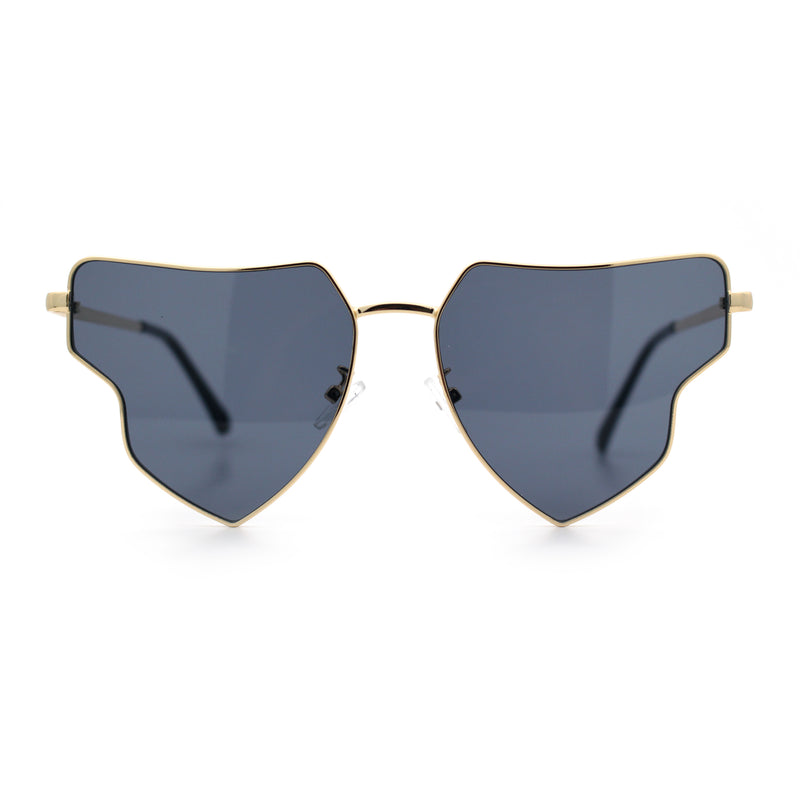 Womens Retro Hippie Hipster Metal Rim Butterfly Shape Sunglasses