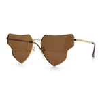 Womens Retro Hippie Hipster Metal Rim Butterfly Shape Sunglasses