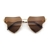 Womens Retro Hippie Hipster Metal Rim Butterfly Shape Sunglasses