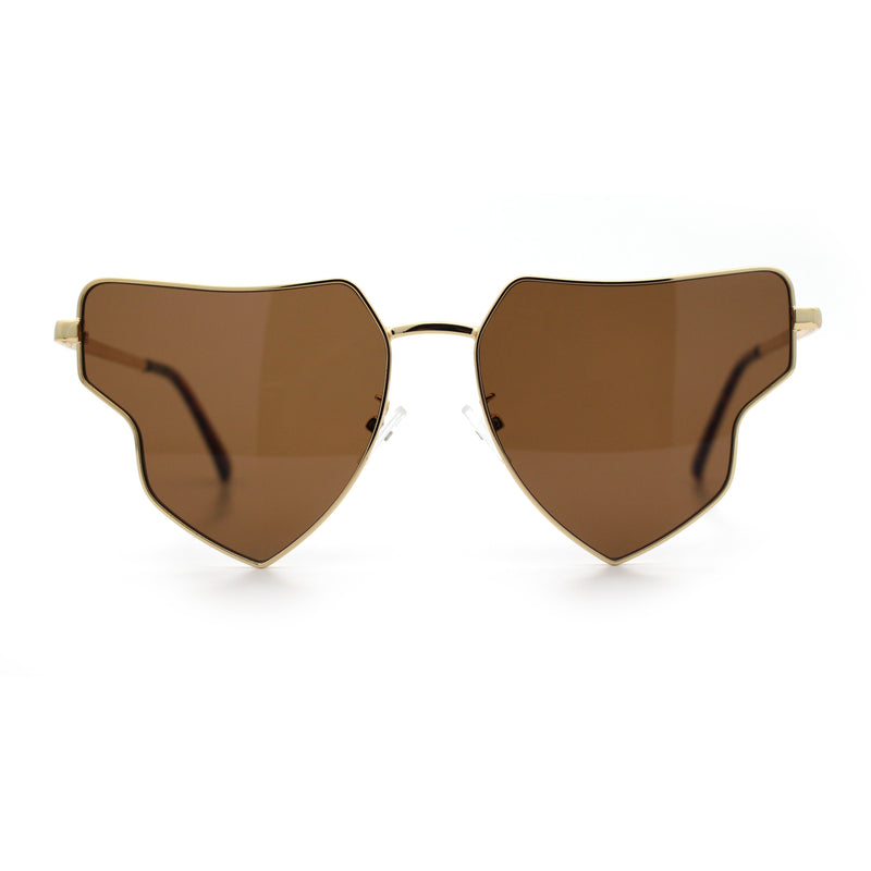 Womens Retro Hippie Hipster Metal Rim Butterfly Shape Sunglasses