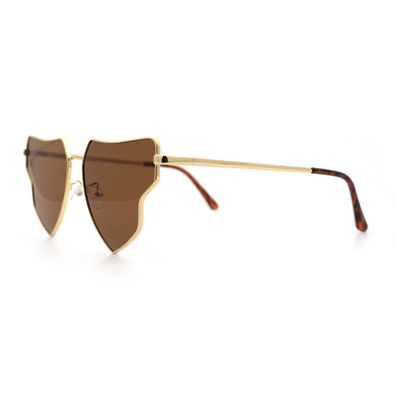 Womens Retro Hippie Hipster Metal Rim Butterfly Shape Sunglasses