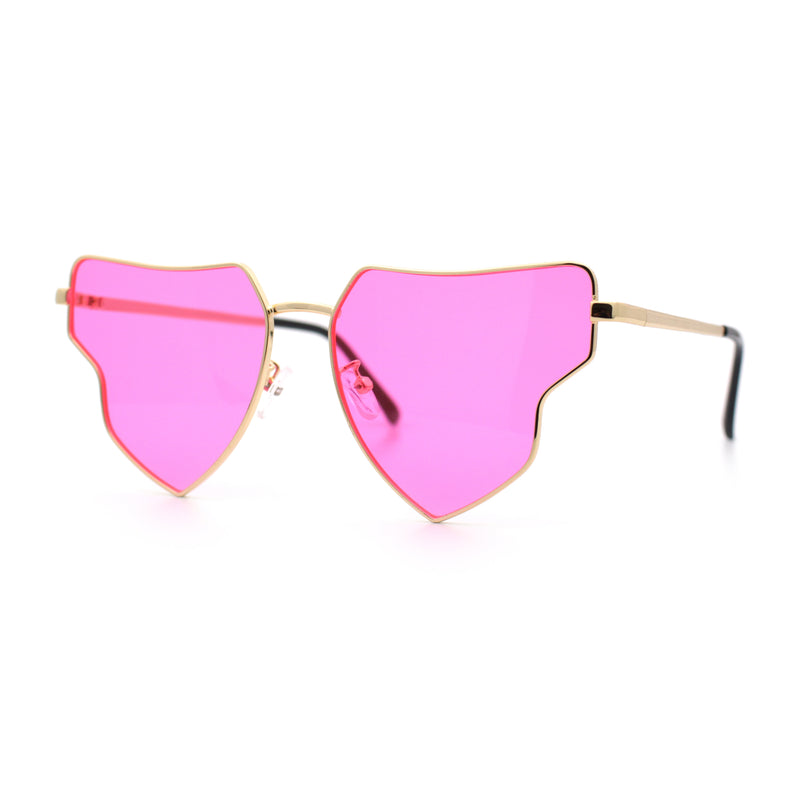 Womens Retro Hippie Hipster Metal Rim Butterfly Shape Sunglasses