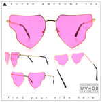 Womens Retro Hippie Hipster Metal Rim Butterfly Shape Sunglasses