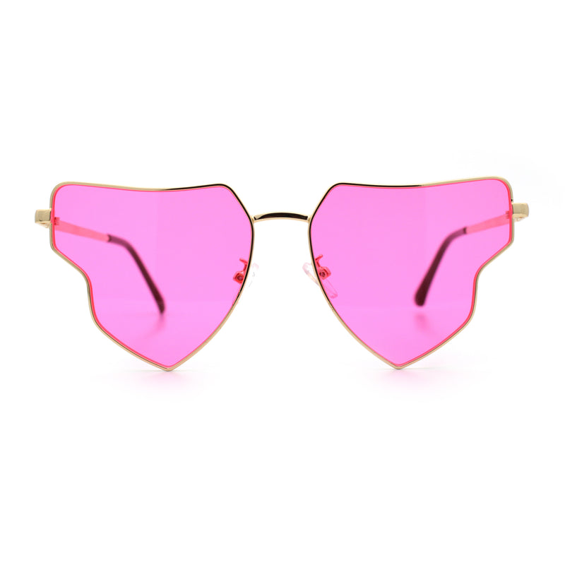 Womens Retro Hippie Hipster Metal Rim Butterfly Shape Sunglasses