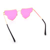 Womens Retro Hippie Hipster Metal Rim Butterfly Shape Sunglasses