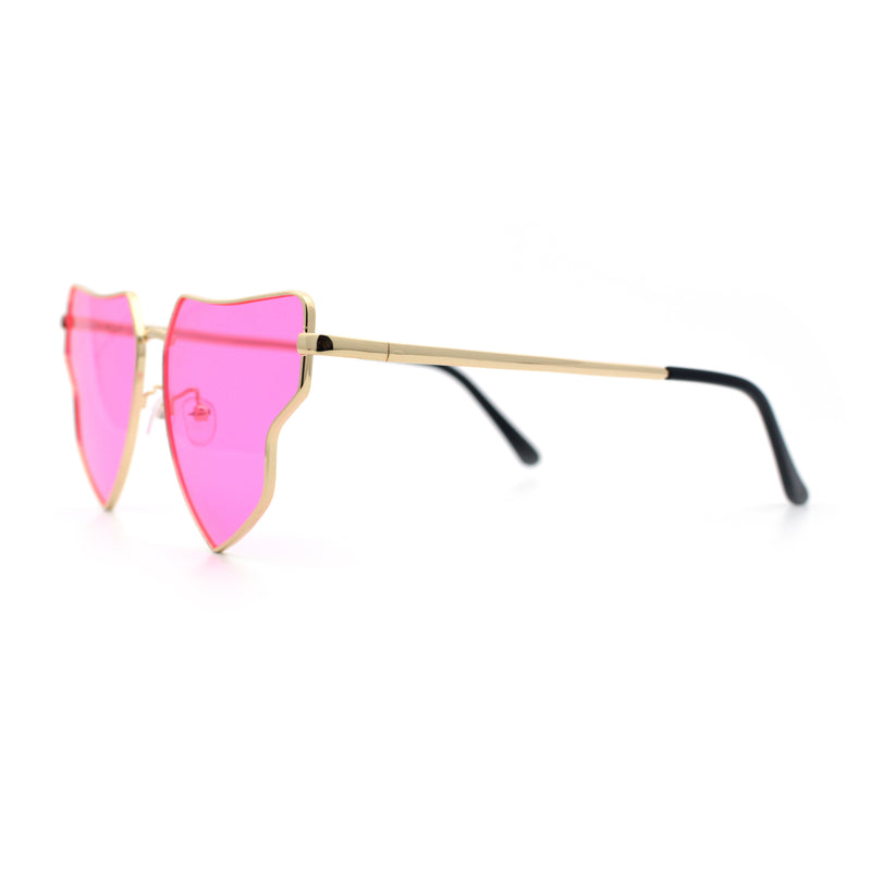 Womens Retro Hippie Hipster Metal Rim Butterfly Shape Sunglasses