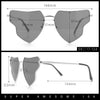 Womens Retro Hippie Hipster Metal Rim Butterfly Shape Sunglasses