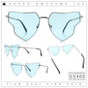 Womens Retro Hippie Hipster Metal Rim Butterfly Shape Sunglasses