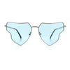 Womens Retro Hippie Hipster Metal Rim Butterfly Shape Sunglasses