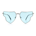 Womens Retro Hippie Hipster Metal Rim Butterfly Shape Sunglasses