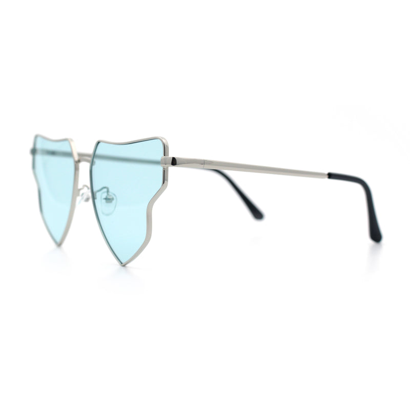 Womens Retro Hippie Hipster Metal Rim Butterfly Shape Sunglasses