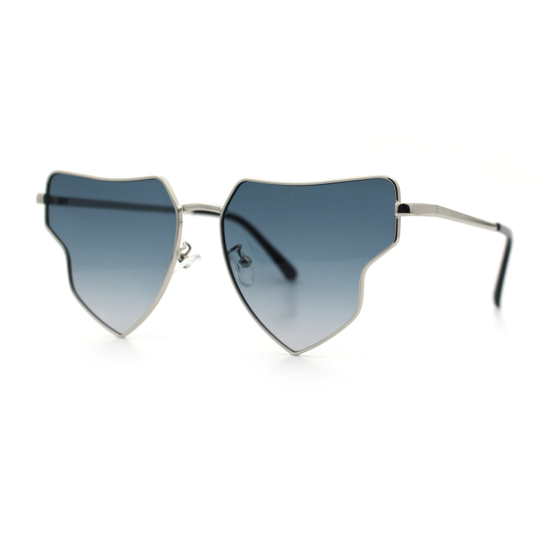 Womens Retro Hippie Hipster Metal Rim Butterfly Shape Sunglasses