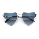 Womens Retro Hippie Hipster Metal Rim Butterfly Shape Sunglasses