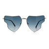 Womens Retro Hippie Hipster Metal Rim Butterfly Shape Sunglasses