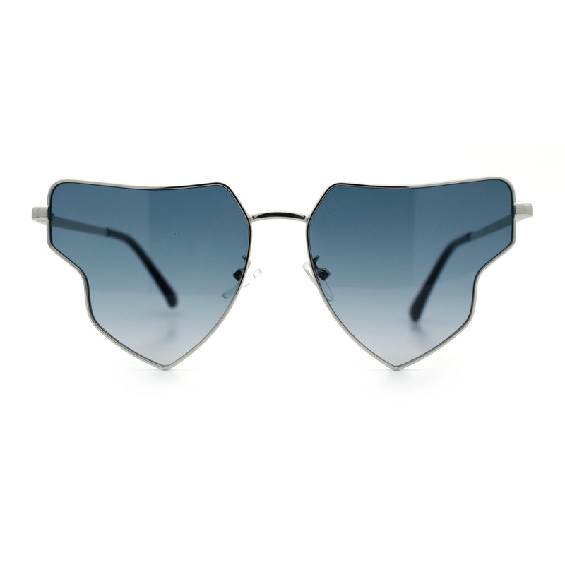 Womens Retro Hippie Hipster Metal Rim Butterfly Shape Sunglasses