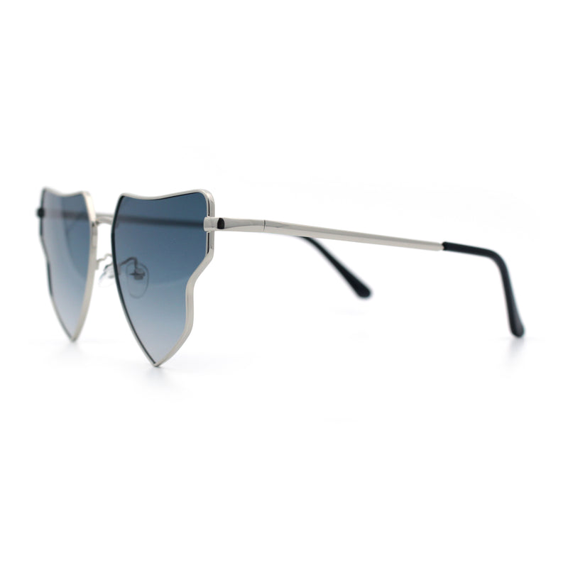 Womens Retro Hippie Hipster Metal Rim Butterfly Shape Sunglasses