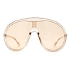 Super Oversized Curved Top Shield Racer Plastic Fashion Sunglasses