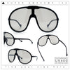 Super Oversized Curved Top Shield Racer Plastic Fashion Sunglasses