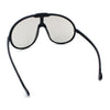 Super Oversized Curved Top Shield Racer Plastic Fashion Sunglasses