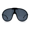 Super Oversized Curved Top Shield Racer Plastic Fashion Sunglasses