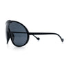 Super Oversized Curved Top Shield Racer Plastic Fashion Sunglasses