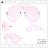 Super Oversized Curved Top Shield Racer Plastic Fashion Sunglasses