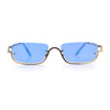 Luxury Bottom Half Rim Metal Frame Rectangle Fashion Sunglasses