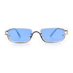 Luxury Bottom Half Rim Metal Frame Rectangle Fashion Sunglasses
