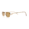 Luxury Bottom Half Rim Metal Frame Rectangle Fashion Sunglasses