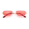 Luxury Bottom Half Rim Metal Frame Rectangle Fashion Sunglasses