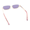 Luxury Bottom Half Rim Metal Frame Rectangle Fashion Sunglasses