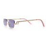 Luxury Bottom Half Rim Metal Frame Rectangle Fashion Sunglasses