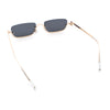 Luxury Bottom Half Rim Metal Frame Rectangle Fashion Sunglasses