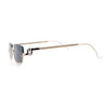 Luxury Bottom Half Rim Metal Frame Rectangle Fashion Sunglasses