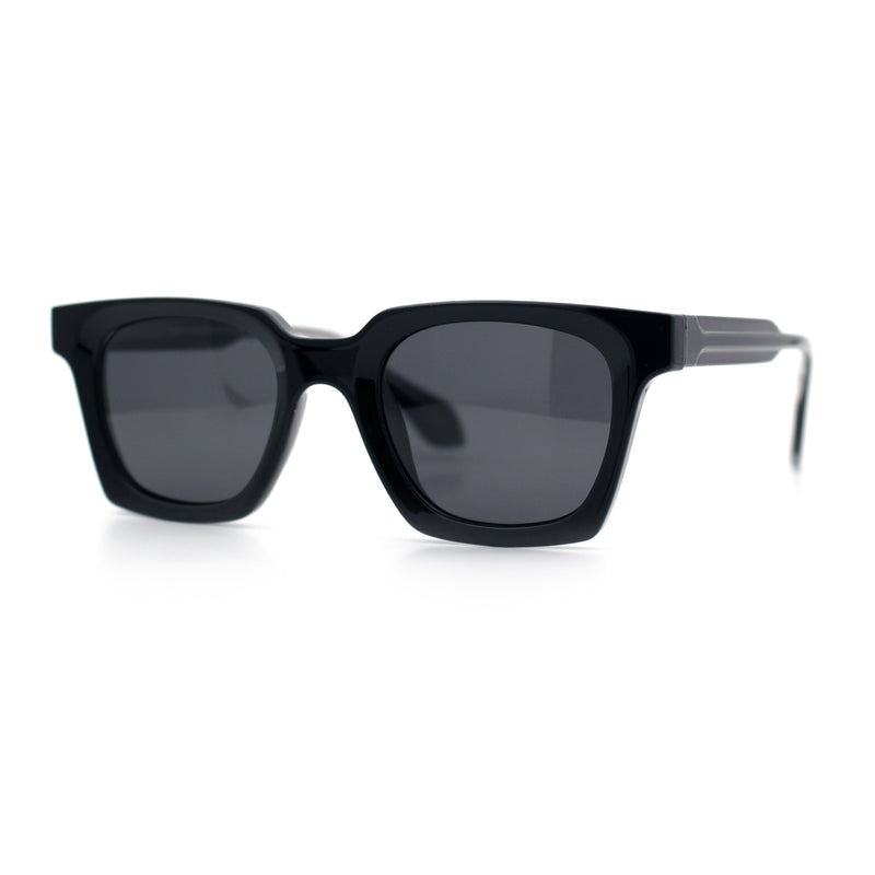 Polarized Beveled Thick Horn Rim Retro Hipster Gentlemanly Sunglasses