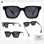 Polarized Beveled Thick Horn Rim Retro Hipster Gentlemanly Sunglasses