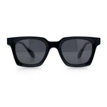 Polarized Beveled Thick Horn Rim Retro Hipster Gentlemanly Sunglasses