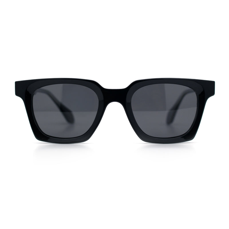 Polarized Beveled Thick Horn Rim Retro Hipster Gentlemanly Sunglasses