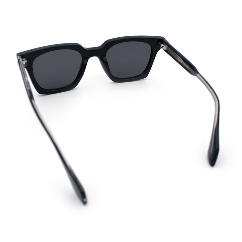 Polarized Beveled Thick Horn Rim Retro Hipster Gentlemanly Sunglasses