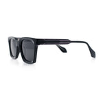Polarized Beveled Thick Horn Rim Retro Hipster Gentlemanly Sunglasses