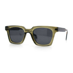 Polarized Beveled Thick Horn Rim Retro Hipster Gentlemanly Sunglasses