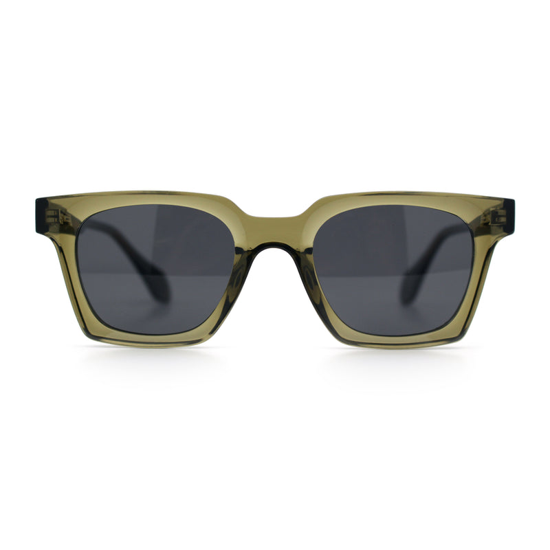 Polarized Beveled Thick Horn Rim Retro Hipster Gentlemanly Sunglasses
